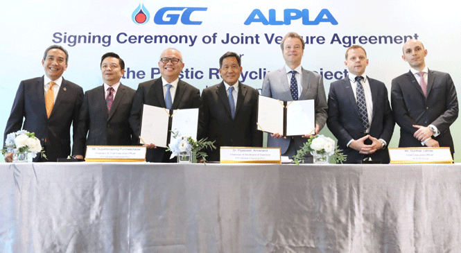 GC จับมือ ALPLA ตั้งบริษัทร่วมทุน เพื่อผลิตเม็ดพลาสติกรีไซเคิลแห่งแรกของไทย