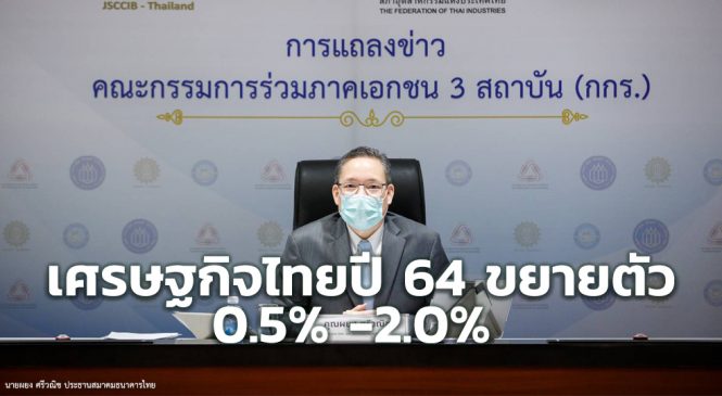 กกร. คาด เศรษฐกิจไทยปี 2564 ขยายตัว 0.5% -2.0%