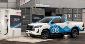 Toyota hydrogen fuel cell electric Hilux prototype