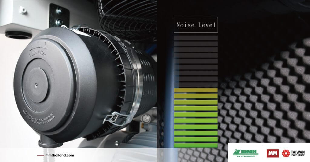 เครื่องอัดอากาศอุตสาหกรรม SWAN มีระดับเสียงรบกวนต่ำ