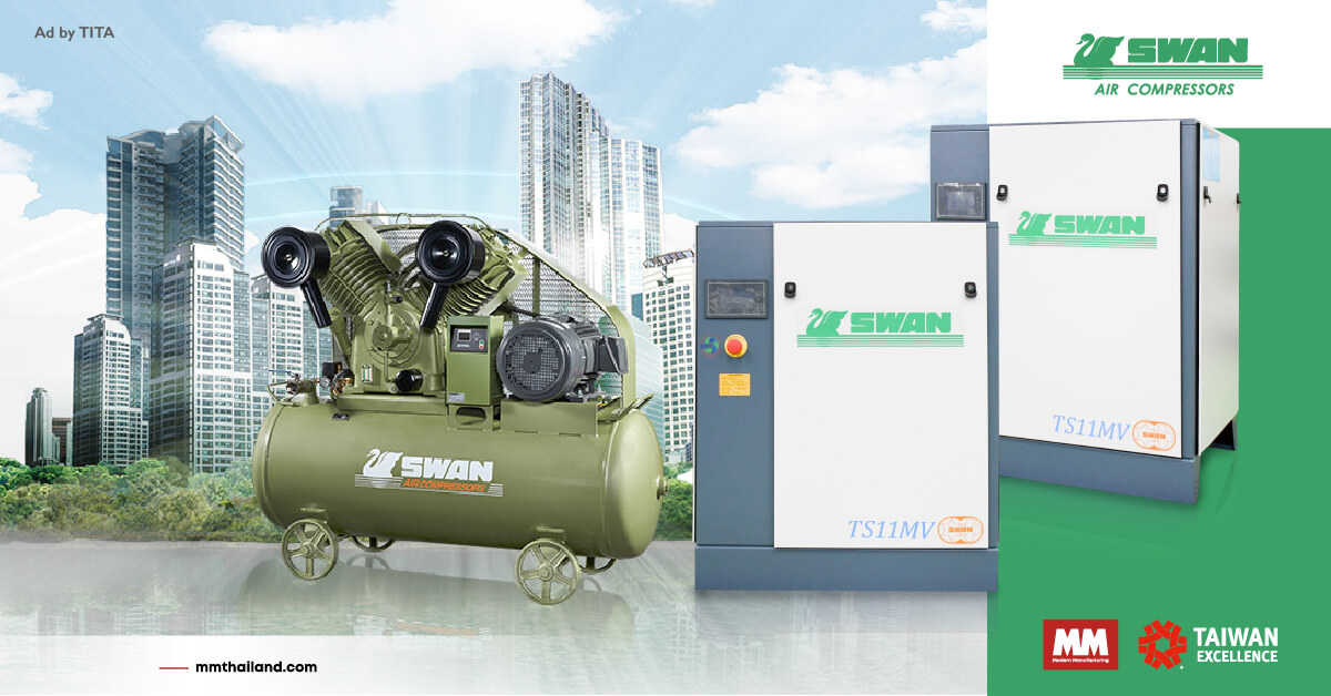 เครื่องปั๊มลมแบบสกรูจาก SWAN