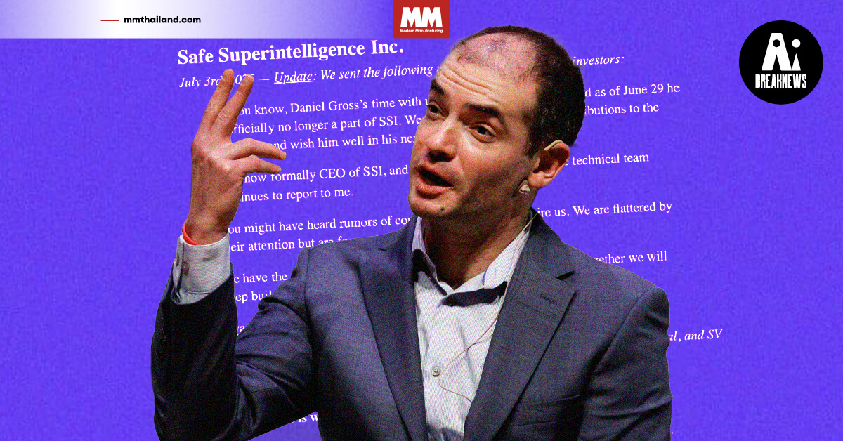 Ilya Sutskever ผู้ร่วมก่อตั้งและอดีตหัวหน้านักวิทยาศาสตร์ของ OpenAI ประกาศเข้ารับตำแหน่งซีอีโอของ Safe Superintelligence