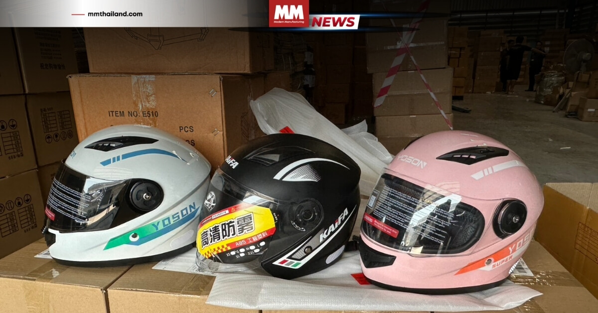tisi raids bangkhunthian warehouse seizes fake helmet tis mark